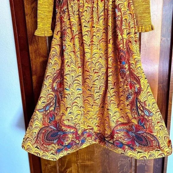 Ulla Johnson Marcellina Knit Taffeta Cutout Midi Dress Size 8 - Picture 13 of 17